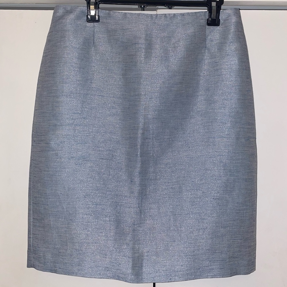 Antonio Melani Icy Blue Metallic Skirt